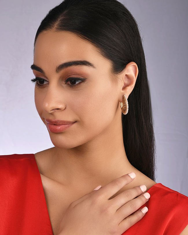 Pearl and Diamond hoops